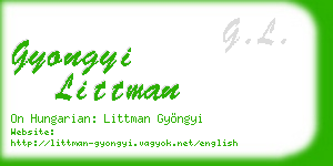 gyongyi littman business card